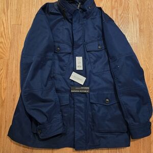 Banana Republic Men's Deep Blue Military Jacket